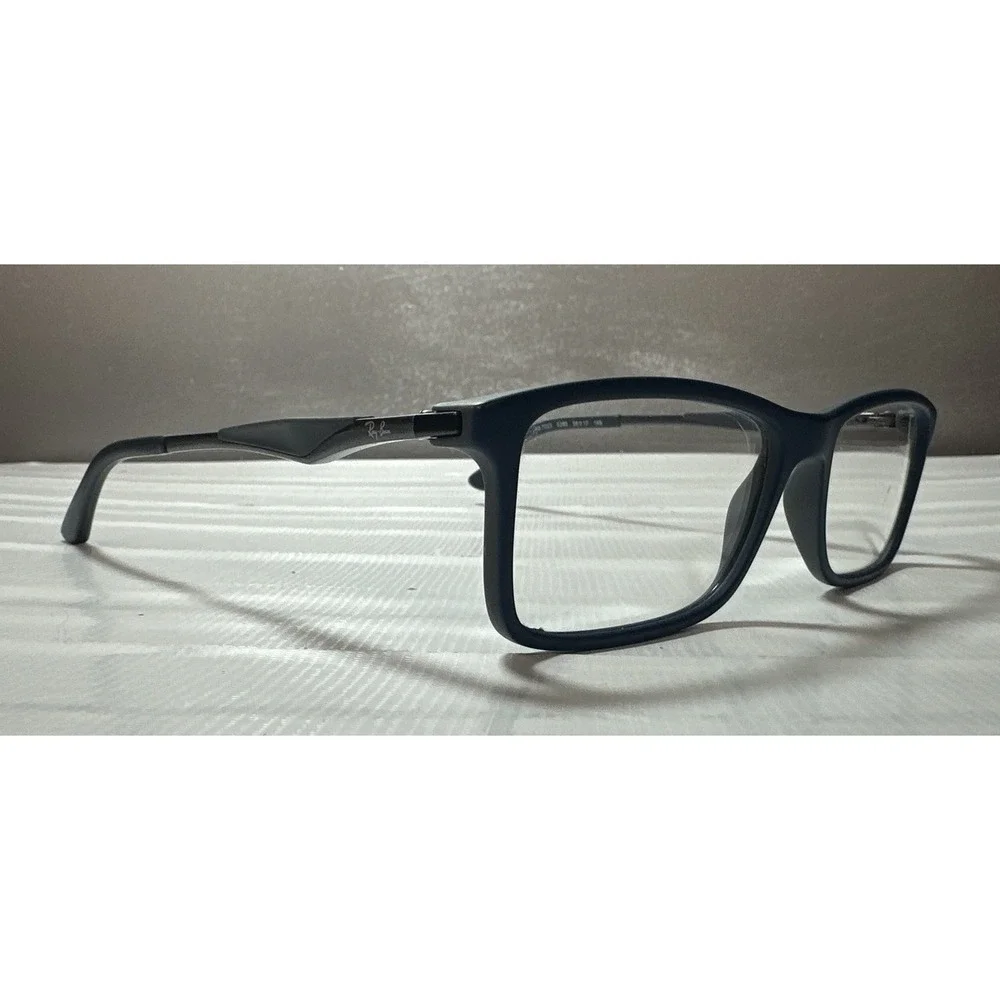 RAY-BAN RB7023 55-17 145mm Matte Black/Grey Eyeglasses Frames Only